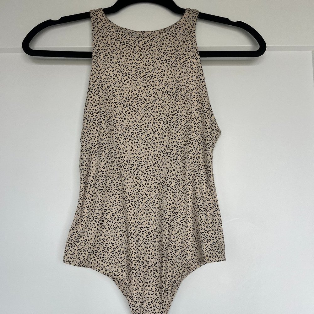 NWT Gaze Leopard/Cheetah Print Thong Bodysuit - XS